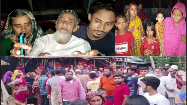 নিহত শ্রমিকদের গ্রামের বাড়ি পটুয়াখালীতে শোকের মাতম