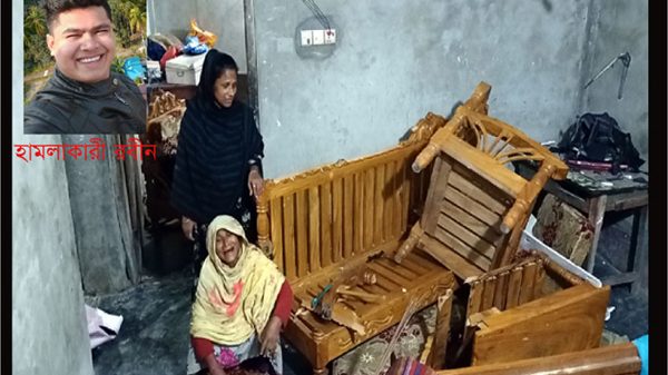 বরিশালে চাঁদার দাবিতে অবসরপ্রাপ্ত পুলিশ সদস্যের বসত বাড়িতে লুটপাট