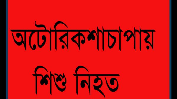 হিজলায় অটোরিকশাচাপায় শিশুর মৃত্যু
