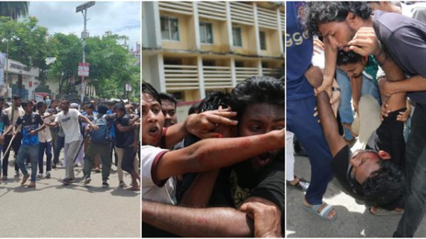 বিএম কলেজে ছাত্রলীগের হামলা, পাল্টা ধাওয়া আন্দোলনকারীদের