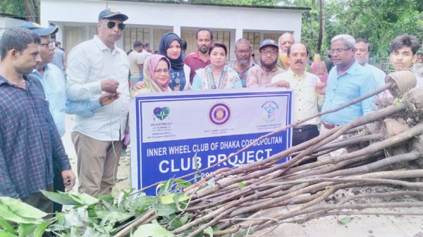 গৌরনদীতে ২৫টি শিক্ষা প্রতিষ্ঠানে আম চারা বিতরণ